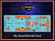 1/64 '70 Chevelle "Gulf Theme" CUSTOM Decal SCR-0622