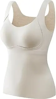 [OTEB] Welfaries Women's Thermal Tank Tops with Built-in Bra, Welfaries Women's Tank Tops With Built-In Bra