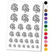 Chibi Ankylosaurus Dinosaur Temporary Tattoo Water Resistant Set