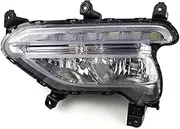 Car Fog Lights for Hyundai for Santa Fe Sport IX45 2016 2017 2018 LED DRL Daytime Running Light Fog Lamp Car Fog Light Assembly Car Front Bumper Fog Light(Right)