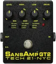 New TECH21 SANSAMP Guitar Tube Amp Simulator GT2 Effector From Japan