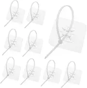 FUNOMOCYA 13 Pairs Furniture Safety Zip Tie Anchor Kit Self Adhesive Wall Anchors for Proofing Secure Furniture to Wall Prevent Tip Over for Dressers Cabinets Tvs Durable Easy Installation