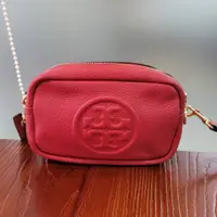 在飛比找蝦皮購物優惠-【TORY BURCH】荔枝紋皮革雙層拉鍊斜背包