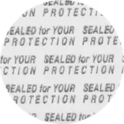 24 mm Foam Pre-Cut Pressure Sensitive Seal - Printed, White (111 pcs)