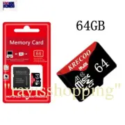 KRECOO MAX 64GB BLACK/RED Micro SD TF Card A1 XC MicroSD Adapter Memory Storage