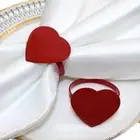 6pcs Red Napkin Ring Metal Towel Ring Delicate Napkin Buckle Coffee Shop