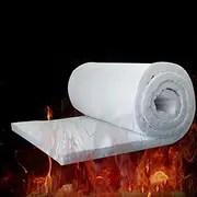 LFFH Ceramic fiber blanket, Fireproof BlanketHigh TemperatureFireproof Insulation for Wood Stoves, Pizza Ovens, Kilns, Forges, Fireplaces & More (Color : Zirconium type0.61x5m 30mm)