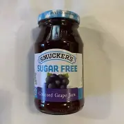Smucker's Sugar-Free Concord Grape Jam 12.75 oz Jar 80% Fewer Calories Jelly