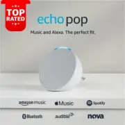 Echo Pop Smart Speaker Bluetooth WiFi Alexa Glacier White Compact Sound