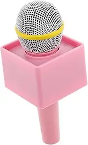 BCOATH Microphone Props Microphone for Microphone Interview Microphone Karaoke Microphone Music Party Favors Microphone Model Stage Performance Microphone Pink Plastic