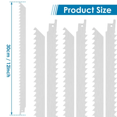6pcs Reciprocating Saw Blade Set 12 Inch Stainless Steel Saw Blades for xizeU