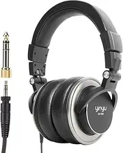 yinyu ·Professional Tuned Headphone with Balanced Frequency, Ideal for Instruments Monitoring & Studio Tracking & DJ. (Black)