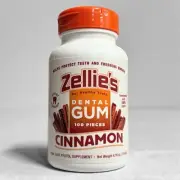 Zellie's Xylitol Cinnamon Dental Chewing Gum Sugar Free 100Ct BB:8/26