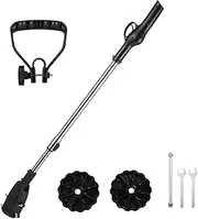 Hedge Trimmer Ex ion Pole Garden Pruning Auxiliary Tool 68~114cm Retractable Ex ion Pole Black+Silver