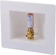 SharkBite 1/2 Inch x 1/4 Inch Compression Ice Maker Outlet Box and Water Hammer Arrestor, Push to Connect Brass Plumbing Fittings, PEX Pipe, CPVC, PE-RT, 25033