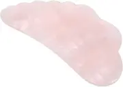 IWOWHERO Portable Pink Crystal Scraping Plate Wing Shape Facial Massage Tool for Relaxation for Daily Skincare Gentle Skin