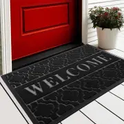 Yimobra Welcome Mat Outdoor Indoor, All-Season Waterproof Front Door Mat Outs...