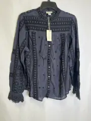 Sundance Corrine Romance Top in Caviar NWT sz XS