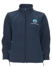Navy Soft Shell Jacket With Emb