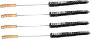 CRILSTYLEO 4pcs Dryer Vent Brush Set Condenser Brush Kit for Washing Machine Long Wooden Handle