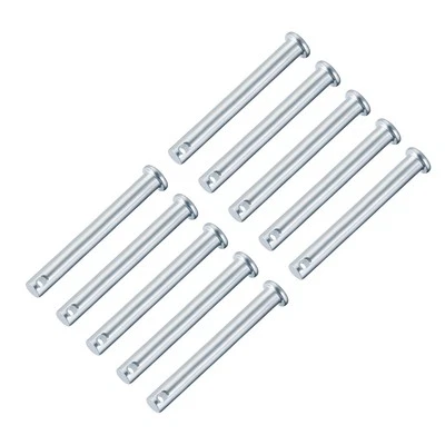 Single Hole Clevis Pins,8mm*70mm Flat Head Zinc-Plating Steel 10PACK