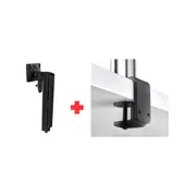 Atdec AWMS-1340 130mm Arm + 400mm Post / 12kg (26.5lb) Flat Screens, 10kg (22lb) Curved Screens + F Clamp Desk Fixing, Black