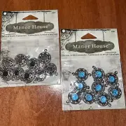Manor House Jewelry Making Metal & Acrylic Connectors - 18 Pieces Total (2 pks)