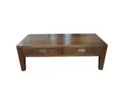 MF Solid Oak Timber 2 Drawer 2 way Coffee Table