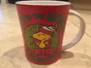 NEW! Peanuts SNOOPY Christmas Joy to the World Woodstock Coffee Mug Cup