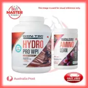 Gen Tec Hydro Pro WPI Whey Protein Isolate + Gen-Tec Nutrition Amino Lean 30 Srv