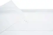 Filet - 3 Piece Pram Bedding Set, Plain White, 1 Fitted Sheet, 1 Top Sheet with Embroidered Aida Ribbon and 1 Pillow Case, Made in Italy