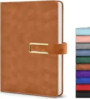 COZY CORE Lined Journal Notebook,240 Pages A5 Hardcover Faux Leather Journals for Writing,Travel,Business,Work & School,College Ruled Notebooks for Note Taking, Diary Notepad (5.7" x 8.3")inch (Brown)