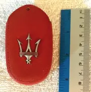 Nice MASERATI Red Leather Key Fob Holder