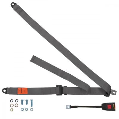 Front Static Seat Belt For Borgward Comb Berlina 1954-1961 Grey