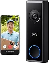eufy Video Doorbell with Camera C30, Battery, 2K FHD, 16:9 Wide Angle, Night Vision, Easy Installation, Video Calls, Human and Motion Detection, HomeBase 3 Compatible, No Monthly Subscription Costs