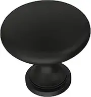 Franklin Brass Mushroom (10-Pack) Cabinet Knobs Matte Black Drawer Knobs Kitchen Cabinet Knobs for Dresser Drawers Pulls and Knobs 1-3/16" Closet Door Knobs P42354Z-FB-B