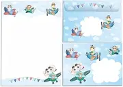 Letter Paper Set for Kids Animals Elephant Giraffe Letter Pad with Envelope for Girls and Boys (A5 Pad with 25 Sheets + 15 Envelopes)