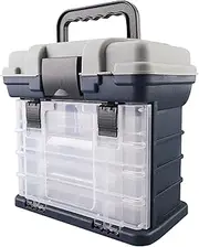 Hobngmuc 4 Layer Portable Fishing Tackle Box, Fishing Lure Box With Top Storage, Multiple Compartments Design Fish Tackle Storage With Handle For Hardware
