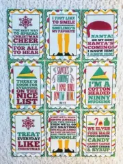 Set of 9 Cards~Christmas Buddy the Elf Sayings~Pocket Pen Pal Cards only~206N