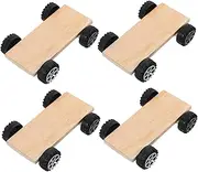 Wooden Car Table Centerpieces 4pcs DIY Car Toys Wood Blocks for Boys and Girls Handcraft Projects