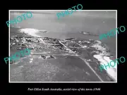 OLD LARGE HISTORIC PHOTO PORT ELLIOT SOUTH AUSTRALIA AERIAL VIEW OF TOWN c1940