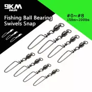 Fishing Snap Swivel Ball Bearing Swivel 20~50Pcs Stainless Fishing Barrel Swivel