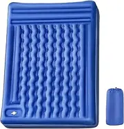 Wimnqie Camping Sleeping Mat - Large Double Hiking Inflating Bed | Thick Inflatable Sleeping Mat for 2 Person with Pillow Built-in Foot Pump for Backpacking, Hiking, Traveling