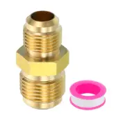 3/8 Inch Male Flare x 1/2 Inch Male Flare Connector, Brass Adapter Reducing