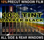 PreCut Window Tint for Chevy Cruze 2010-2015 - Darker Black 10% VLT Film