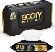 for Men - 80 Flushable Wet Wipes for Adults, Man Wipes Infused with Vitamin-E & Aloe (80 Wipes Total - 1 Flip-Top Pack of 80)