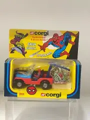 Vintage Corgi 261 Spiderman Spiderbuggy & Green Goblin sealed New old shop stock