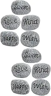 Yardwe 2sets Aquarium Stones Decorative Multi-Function Pebble Decor for Vase and Garden 5pcs*2