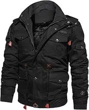 [Generic] Winter Jackets For Men Sherpa Fleece Lined Jacket Coat Casual Hiking Work Thermal Trucker Jacket with Pockets