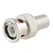 Alloy Silver Tone CCTV Camera BNC Male to RCA Female Connector